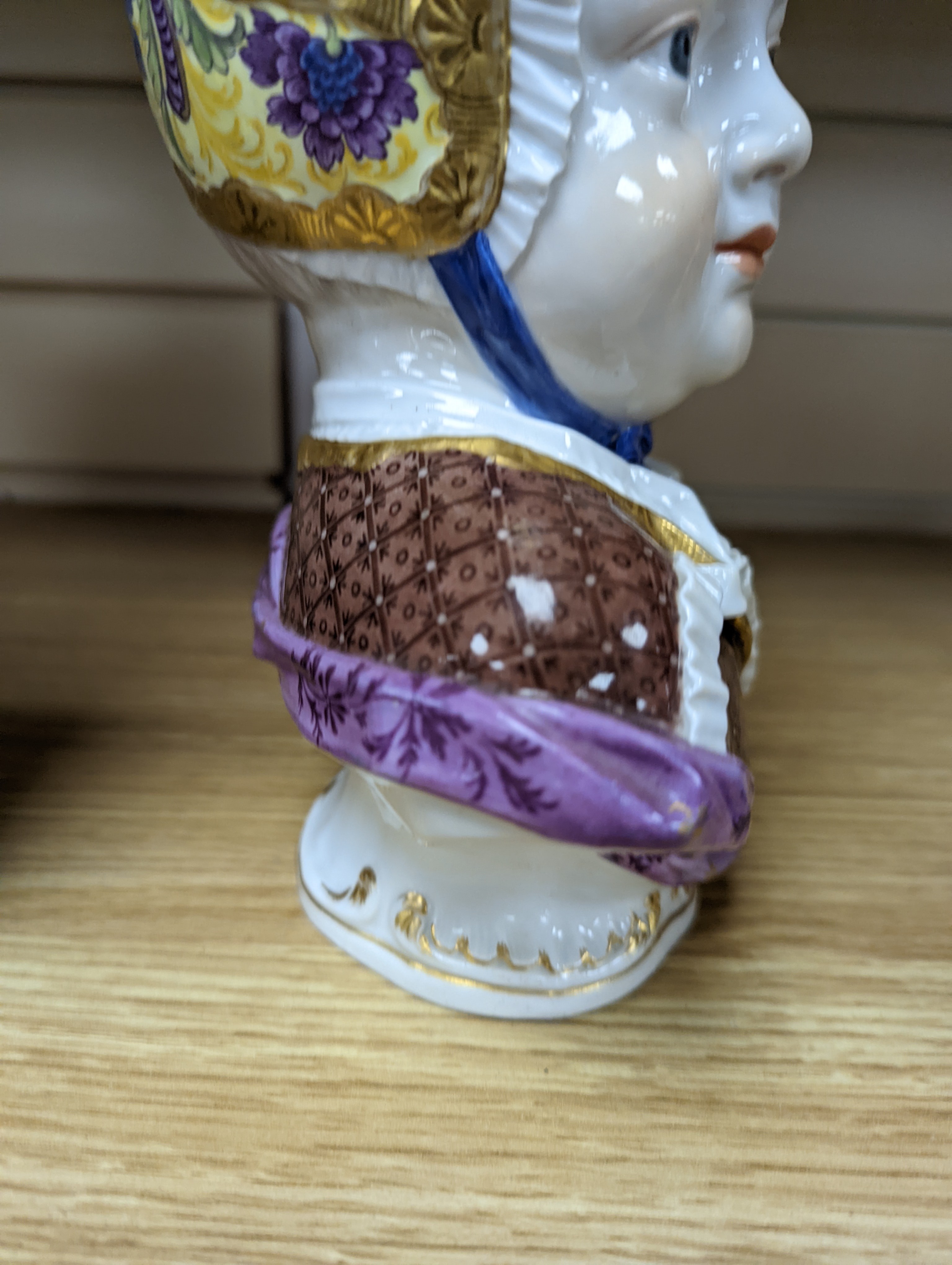 A Meissen porcelain bust of a Bourbon princess, late 19th century, 25cm